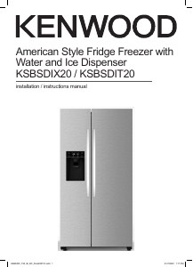 Manual Kenwood KSBSDIT20 Fridge-Freezer