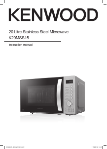 Manual Kenwood K20MSS15 Microwave