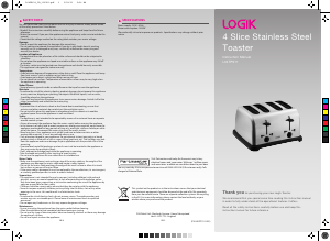 Manual Logik L04TPS11 Toaster