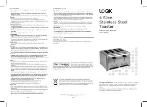 Manual Logik L04TSS10 Toaster