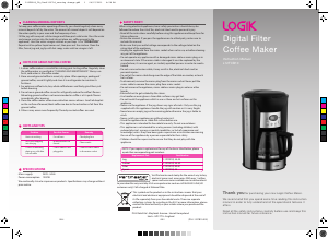 Manual Logik L12FCB10 Coffee Machine