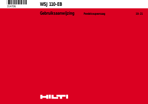 Handleiding Hilti WSJ 110-EB Decoupeerzaag