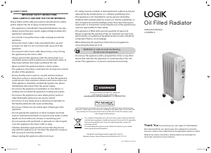 Manual Logik L15ORW10 Heater