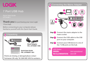 Manual Logik LP7HUB11 USB Hub