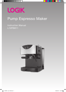 Manual Logik L15PEM11 Espresso Machine