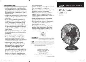 Manual Logik L10DFGM17 Fan