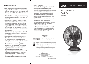 Manual Logik L12DFGM17 Fan