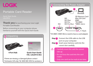 Manual Logik L0LCR10 Card Reader