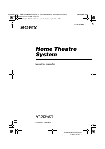 Manual Sony HT-DDW870 Sistemas de cinema em casa
