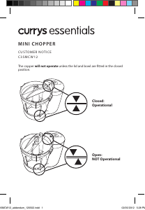 Manual Currys Essentials C35MCW12 Chopper