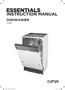 Manual Currys Essentials CID45B16 Dishwasher