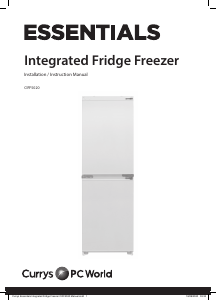 Manual Currys Essentials CIFF5020 Fridge-Freezer