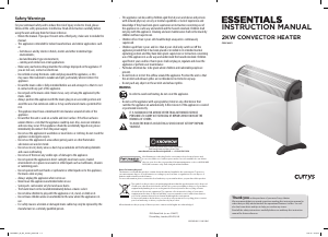 Manual Currys Essentials C20CHW11 Heater