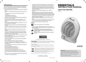 Manual Currys Essentials C20FHW10 Heater