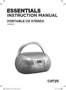Manual Currys Essentials CCDBOOM13 Stereo-set