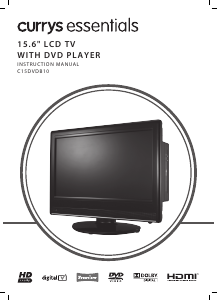 Manual Currys Essentials C15DVDB10 LCD Television