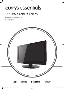 Manual Currys Essentials C16LDIB11 LCD Television