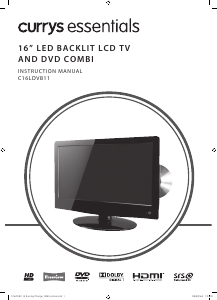Manual Currys Essentials C16LDVB11 LCD Television