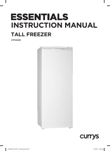 Manual Currys Essentials CTF55W15 Freezer