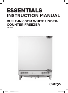 Manual Currys Essentials CIF60W14 Freezer