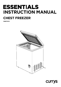 Manual Currys Essentials C98CFW13 Freezer