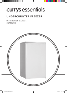 Manual Currys Essentials CUF50W10 Freezer