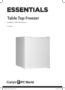 Manual Currys Essentials CTF34W18 Freezer
