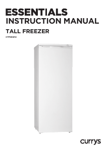 Manual Currys Essentials CTF55W12 Freezer