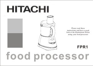 Manual Hitachi FPR1 Food Processor