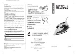 Handleiding Carlton C200IR09 Strijkijzer