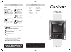 Handleiding Carlton EF1000 Elektrische haard