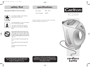 Handleiding Carlton KC2500 Waterkoker