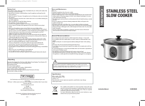 Bruksanvisning Carlton C33SCSS09 Slow cooker