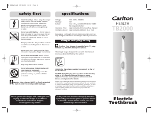 Manual Carlton TB2000 Electric Toothbrush