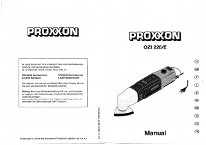 Brugsanvisning Proxxon OZI 220/E Deltasliber