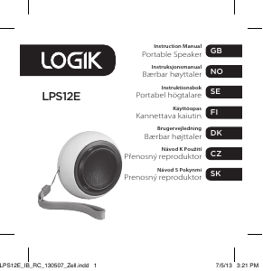 Handleiding Logik LPS12E Luidspreker