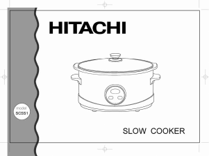 Bruksanvisning Hitachi SCSS1 Slow cooker