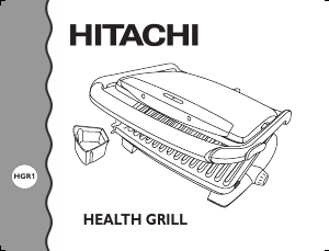 Bruksanvisning Hitachi HGR1 Smörgåsgrill