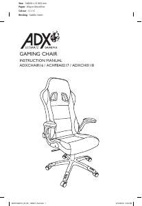 Priručnik ADX ADXCH0118 Uredska stolica