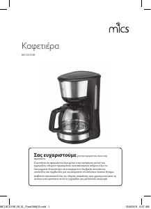 Handleiding Mics MC10CS19E Koffiezetapparaat