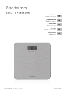 Manual Sandstrøm SBSC17E Scale