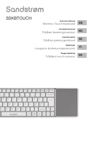 Manual Sandstrøm SSKBTOUCH Keyboard