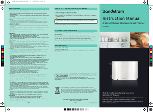 Manual Sandstrøm S02TPS11 Toaster