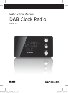 Manual Sandstrøm SDABXCR13 Alarm Clock Radio