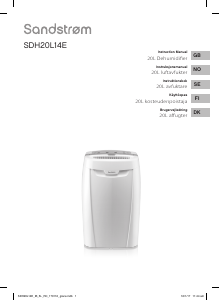 Manual Sandstrøm SDH20L14E Dehumidifier