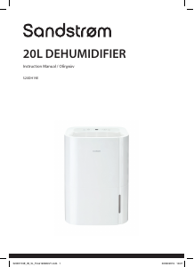 Manual Sandstrøm S20DH19E Dehumidifier