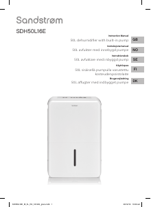 Manual Sandstrøm SDH50L16E Dehumidifier