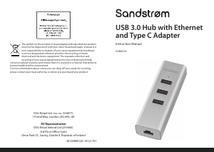 Handleiding Sandstrøm S3HBEC20 USB hub