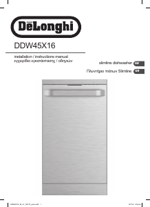 Manual DeLonghi DDW45X16 Dishwasher