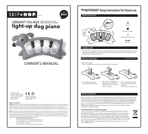 Manual Skip Hop Light-Up Dog Piano